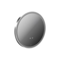 Vado Cameo 500mm Illuminated Round Mirror with Demister - Satin Chrome