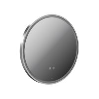 Vado Cameo 600mm Illuminated Round Mirror with Demister - Satin Chrome
