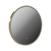 Vado Cameo 800mm Illuminated Round Mirror with Demister - Satin Brass