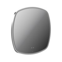 Vado Cameo 800mm Illuminated Soft Square Mirror with Demister - Satin Chrome