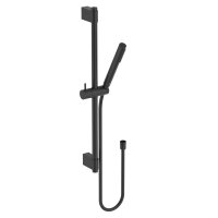 Ideal Standard Idealrain Shower Kit with Single Function Handspray, 600mm Rail and Hose - Silk Black