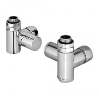 Zehnder Right Handed Manual Dual Fuel Angled Valve Set 18 - Chrome