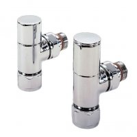 Zehnder Manual Angled Valve Set 27 - Chrome