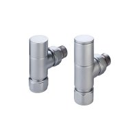 Zehnder Manual Angled Valve Set 27 - Satin Chrome