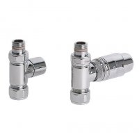 Zehnder Thermostatic Straight Valve Set 36 - Chrome