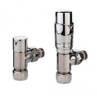 Zehnder Thermostatic Angled Valve Set 37 - Nickel Nero