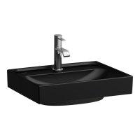 Laufen Meda 450mm Small Basin - 0 Tap Hole - Matt Black