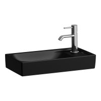 Laufen Meda 460mm Small Basin - 1 Tap Hole - No overflow - Matt Black