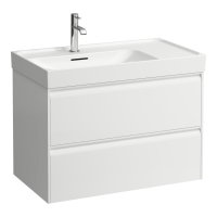 Laufen Meda 800mm 2 Drawer Vanity Unit for Left Hand Basin - Matt White