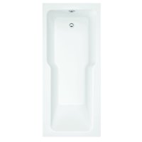 Fortitude Square 1500x750mm Single Ended Shower Bath - White