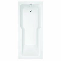 Fortitude Square 1700x750mm Single Ended Shower Bath - White