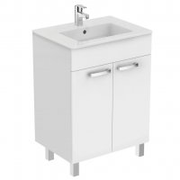 Ideal Standard Tempo 600mm White Gloss Vanity Unit with 2 Doors & Legs
