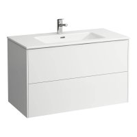 Laufen Pro S 1000mm Vanity Unit with Two Drawers & Basin  - Matt White
