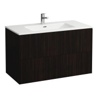 Laufen Pro S 1000mm Vanity Unit with Two Drawers & Basin  - Dark Elm