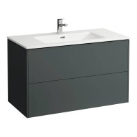 Laufen Pro S 1000mm Vanity Unit with Two Drawers & Basin  - Traffic Grey