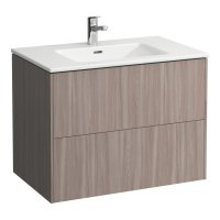 Laufen Pro S 800mm Vanity Unit with Two Drawers & Basin  - Light Elm