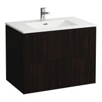 Laufen Pro S 800mm Vanity Unit with Two Drawers & Basin  - Dark Elm