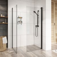 Roman Haven Select 200mm Pivot Deflector Panel (8mm) - Matt Black
