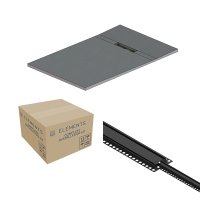Abacus Elements Linear Uno 1200 x 900mm Complete Tray Kit with Fittings (End Drain) - Matt Black