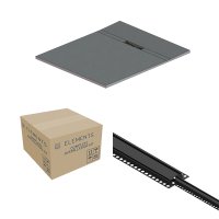 Abacus Elements Linear Uno 1200 x 1200mm Complete Tray Kit with Fittings (End Drain) - Matt Black