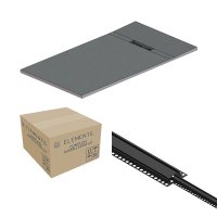 Abacus Elements Linear Uno 1400 x 900mm Complete Tray Kit with Fittings (End Drain) - Matt Black