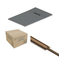 Abacus Elements Linear Uno 1200 x 900mm Complete Tray Kit with Fittings (End Drain) - Brushed Bronze
