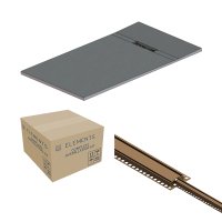 Abacus Elements Linear Uno 1400 x 900mm Complete Tray Kit with Fittings (End Drain) - Brushed Bronze