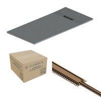 Abacus Elements Linear Uno 1600 x 900mm Complete Tray Kit with Fittings (End Drain) - Brushed Bronze