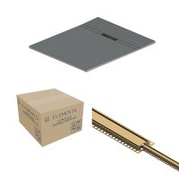 Abacus Elements Linear Uno 1200 x 1200mm Complete Tray Kit with Fittings (End Drain) - Brushed Brass