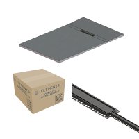 Abacus Elements Linear Uno 1200 x 900mm Complete Tray Kit with Fittings (End Drain) - Matt Anthracite