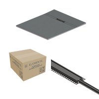 Abacus Elements Linear Uno 1200 x 1200mm Complete Tray Kit with Fittings (End Drain) - Matt Anthracite