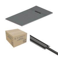 Abacus Elements Linear Uno 1400 x 900mm Complete Tray Kit with Fittings (End Drain) - Matt Anthracite