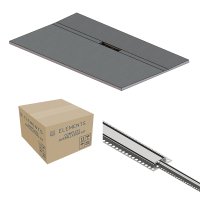 Abacus Elements Linear Uno 1800 x 900mm Complete Tray Kit with Fittings (Offset Drain) - Stainless Steel