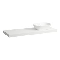 Laufen Lani 1400mm Countertop with Installation Brackets (Right Cut-Out) - Matt White
