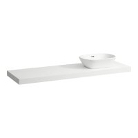 Laufen Lani 1600mm Countertop with Installation Brackets (Right Cut-Out) - Matt White
