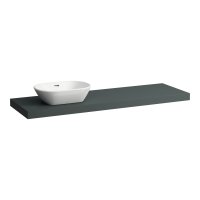 Laufen Lani 1600mm Countertop with Installation Brackets (Left Cut-Out) - Traffic Grey