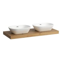 Laufen Lani 1200mm Countertop with Installation Brackets (Left & Right Cut-Out) - Wild Oak