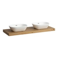Laufen Lani 1400mm Countertop with Installation Brackets (Left & Right Cut-Out) - Wild Oak