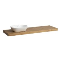 Laufen Lani 1600mm Countertop with Installation Brackets (Left Cut-Out) - Wild Oak