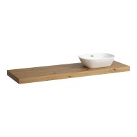 Laufen Lani 1600mm Countertop with Installation Brackets (Right Cut-Out) - Wild Oak