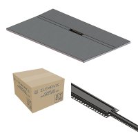 Abacus Elements Linear Uno 1800 x 900mm Complete Tray Kit with Fittings (Offset Drain) - Matt Anthracite