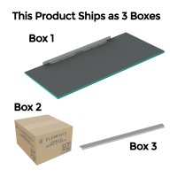 Abacus Elements 1800 x 900mm Infinity 1800 x 900mm Offset Tray Kit with Installation Kit