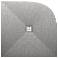 Just Trays Naturals 800mm Stone Quadrant Shower Tray - Malham Grey