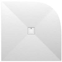 Just Trays Naturals 800mm Stone Quadrant Shower Tray - Malham Grey