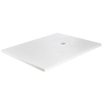 Just Trays Naturals 900 x 700mm Stone Rectangular Shower Tray - Malham Grey
