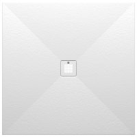 Just Trays Naturals 800 x 800mm Stone Square Shower Tray - Flamborough White