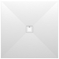Just Trays Naturals 800 x 800mm Stone Square Shower Tray - Malham Grey