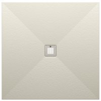 Just Trays Naturals 800 x 800mm Stone Square Shower Tray - Runswick Cream
