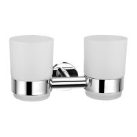 Scudo Delta Wall-Mounted Double Tumbler - Chrome