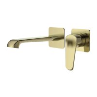 Scudo Montana Wall-Mounted Basin Mixer - Brushed Brass